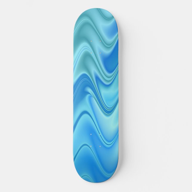 Skate Azul Abstrato Ondulado (Frente)