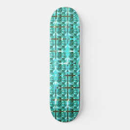 Skate Azul claro brilhante, quadrados ou imagem dentro d