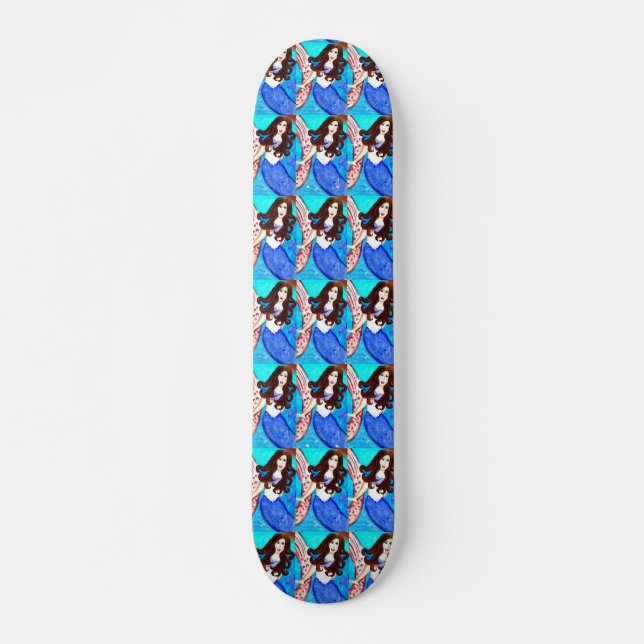 skate azul das sereias brunette (Frente)