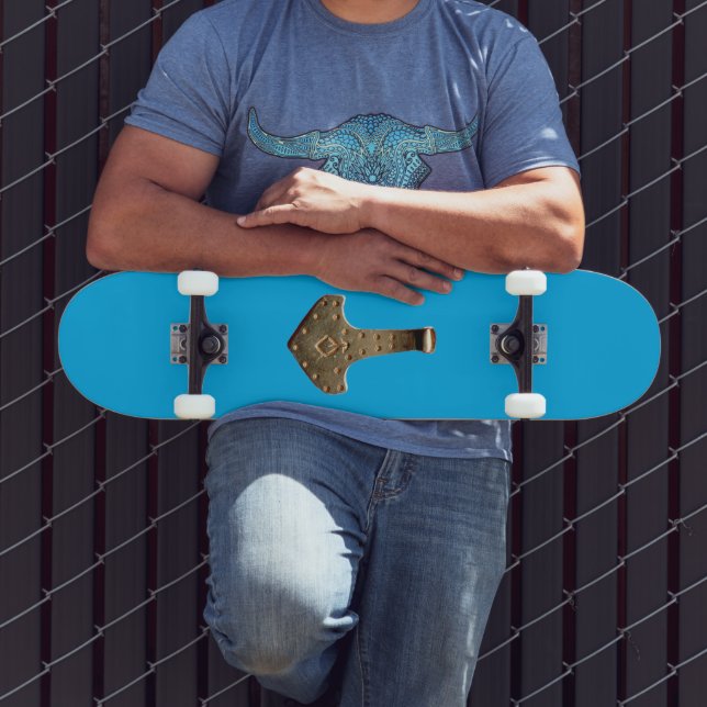 skate azul de martelo Dourado Thor (Ao ar livre 3)