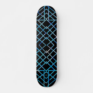 Skate Azul Espelhado no Preto