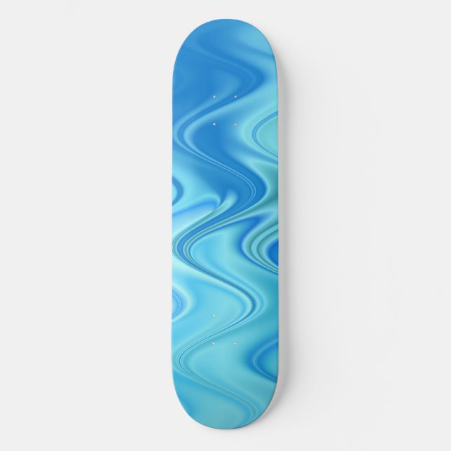 Skate Azul Ondulado Abstrato (Frente)