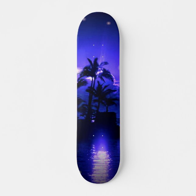 Skate Azul tropical (Frente)