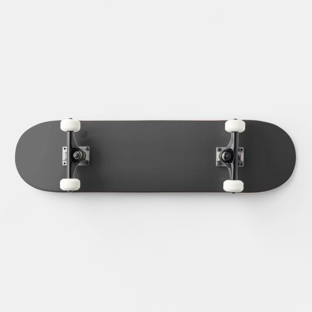 Skate Azulejado Cinza Escuro Monogramado Moderno Nome/ou (Horz)