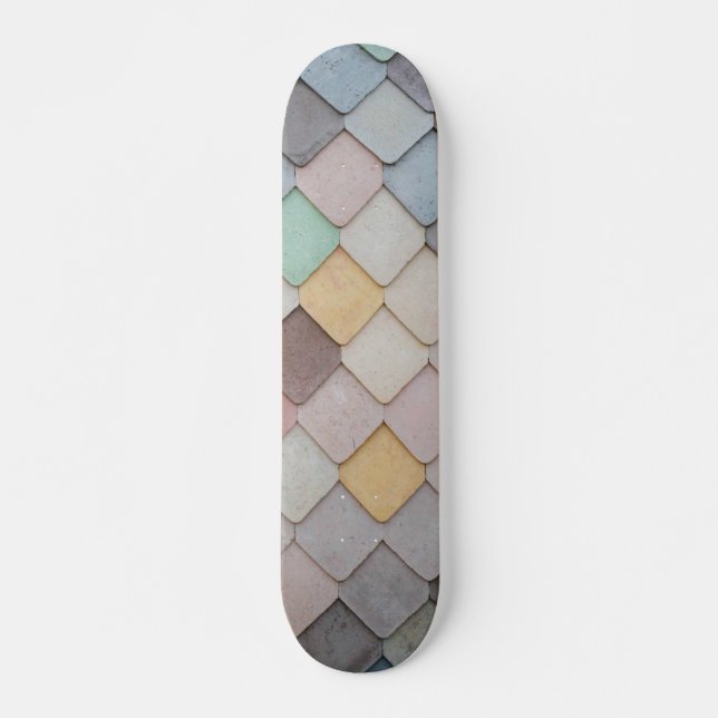 Skate Azulejos do Pastel do chique (Frente)