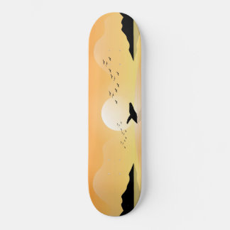 Skate Baleia do mar Sunset