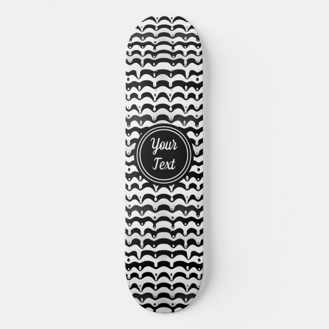 Skate Bandas de Zebra Pretas e Brancas (Frente)