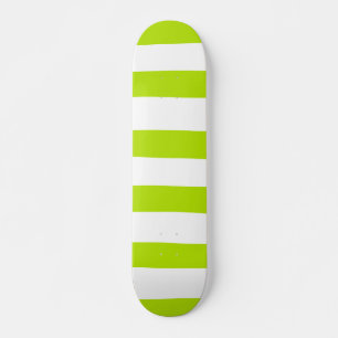 Skate Bandas irregulares em Verde limão e branco