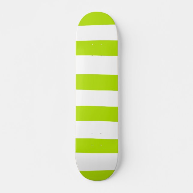 Skate Bandas irregulares em Verde limão e branco (Frente)