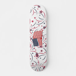Skate Bandeira Americana e Fireworks