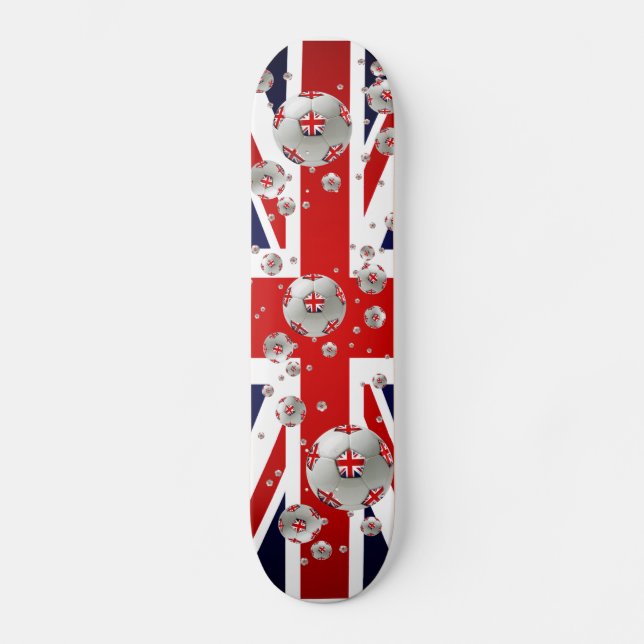 Skate Bandeira britânica de Union Jack das bolas do (Frente)