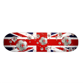 Skate Bandeira britânica de Union Jack das bolas do