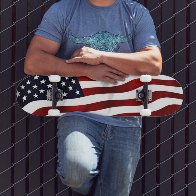 SKATE BANDEIRA CLÁSSICA DOS ESTADOS UNIDOS DA AMÉRICA (Ao ar livre 3)