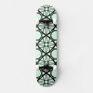 Skate Bandeira da Casa Geométrica Preta e Verde