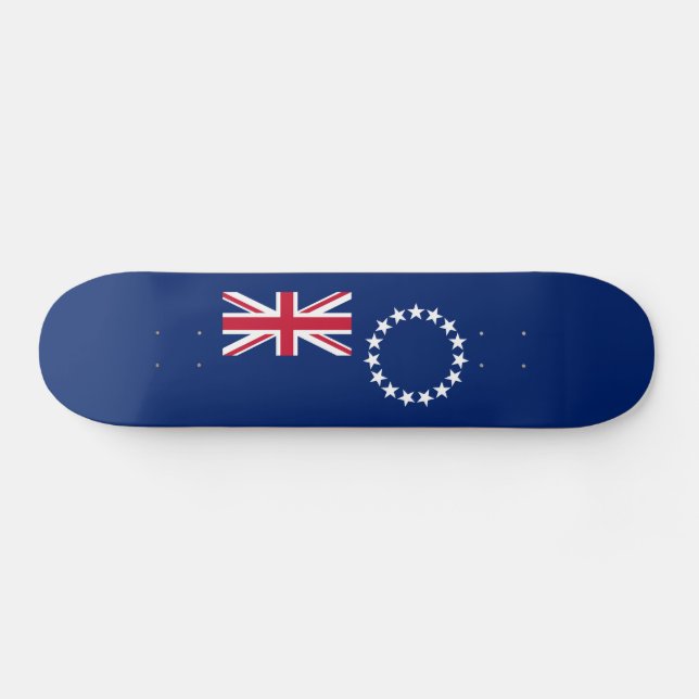 Skate Bandeira das Ilhas Cook (Horz)