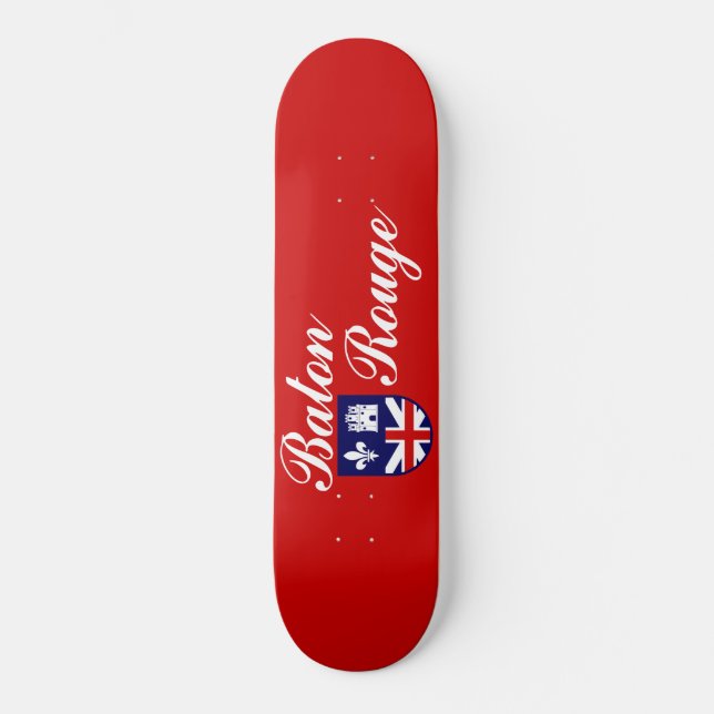 Skate Bandeira de Baton Rouge (Louisiana) (Frente)