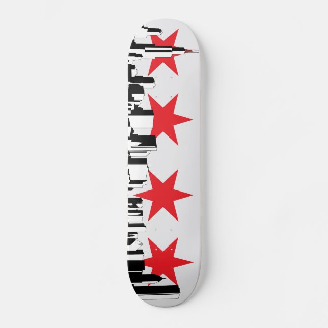 Skate Bandeira de Chicago (Frente)