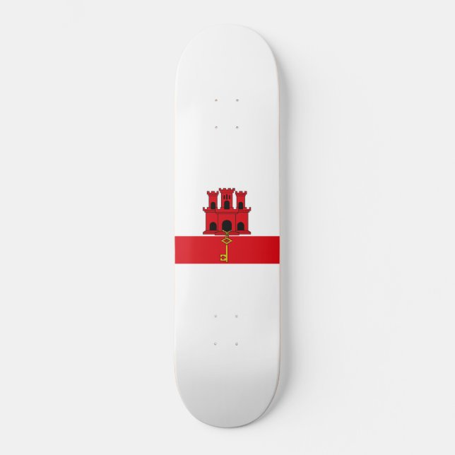 Skate Bandeira de Gibraltar (Frente)
