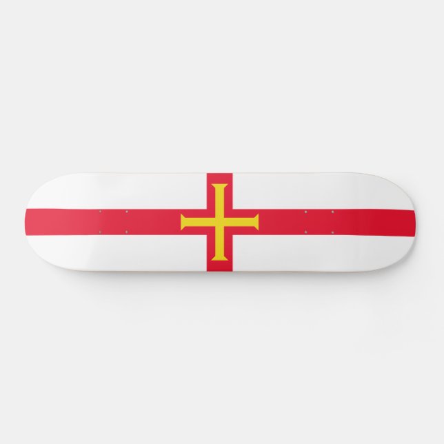 Skate Bandeira de Guernsey (Horz)