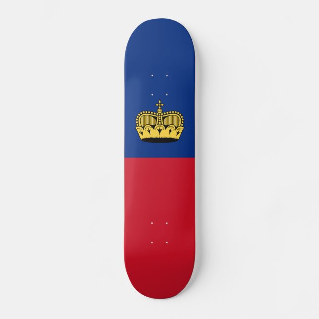 Skate Bandeira de Liechtenstein (Frente)