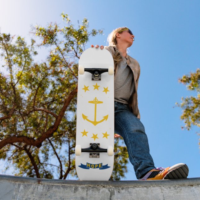 Skate Bandeira de Rhode Island (Ao ar livre 1)