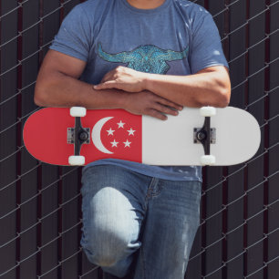 Skate Bandeira de Singapura