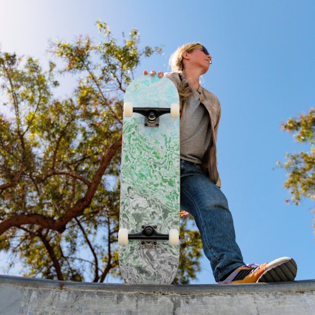 Skate Bandeira do Orgulho Autorromântico Trippy Boho Gro (Ao ar livre 1)