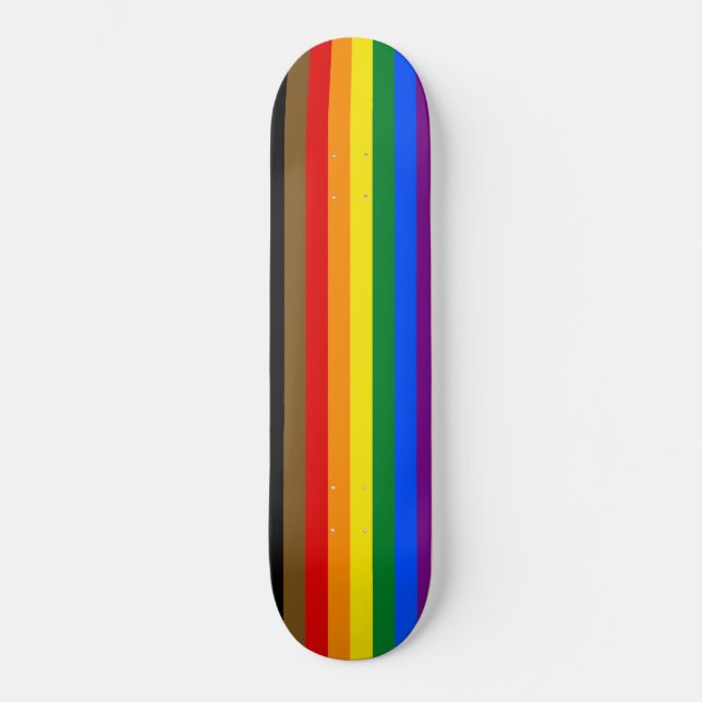Skate Bandeira do Orgulho Filadélfia LGBTQ (Frente)