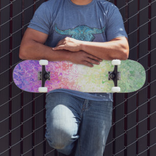 Skate Bandeira do Orgulho Genderdoe Abstrata Boho Trippy