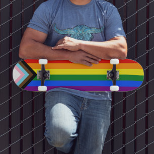Skate Bandeira do Orgulho Progressivo SlipperyJoe's seis