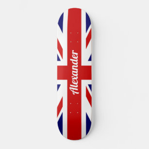 Skate Bandeira do Reino Unido / União Jack   Personaliza