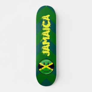 Skate Bandeira jamaicana sorridente