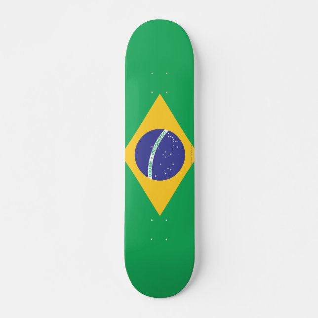 Skate Bandeira lisa de Brasil (Frente)