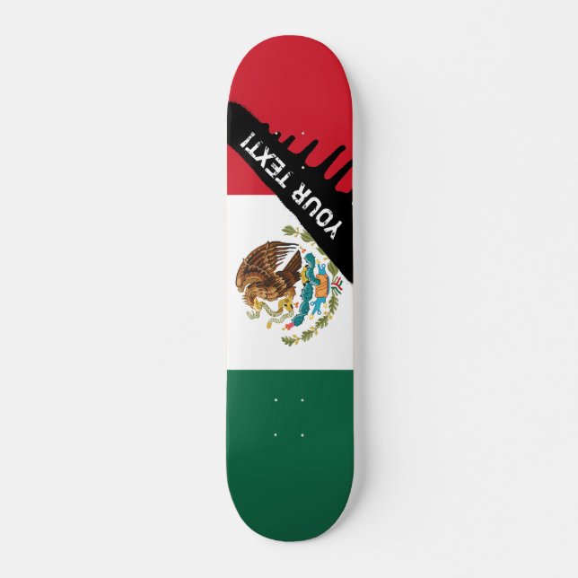 Skate Bandeira mexicana clássica (Frente)
