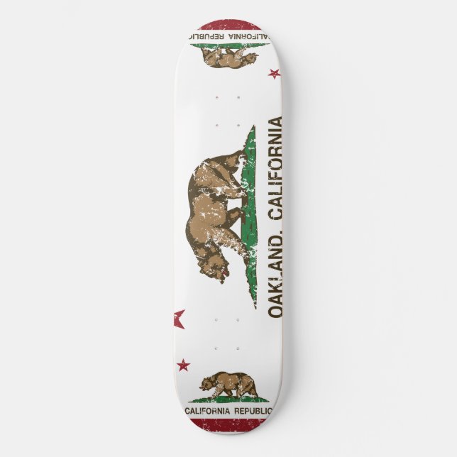 Skate bandeira oakland de Califórnia (Frente)