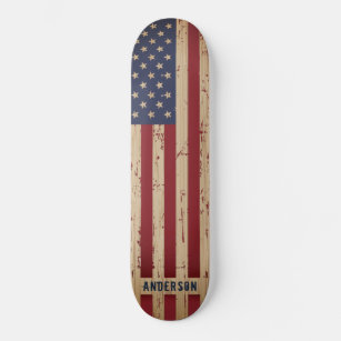Skate Bandeira Patriótica Americana da Madeira Russa Per