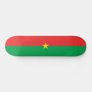 Skate Bandeira Patriótica Burkina Faso