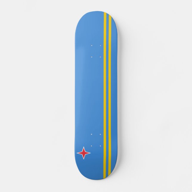 Skate Bandeira Patriótica de Aruba (Frente)