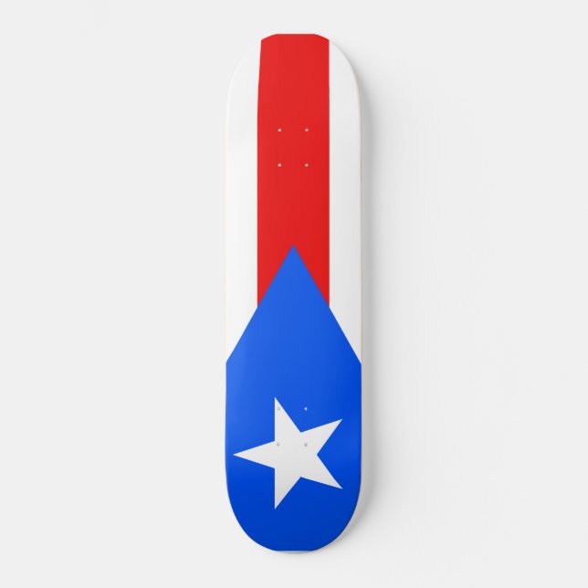 Skate Bandeira Porto Rico (Frente)
