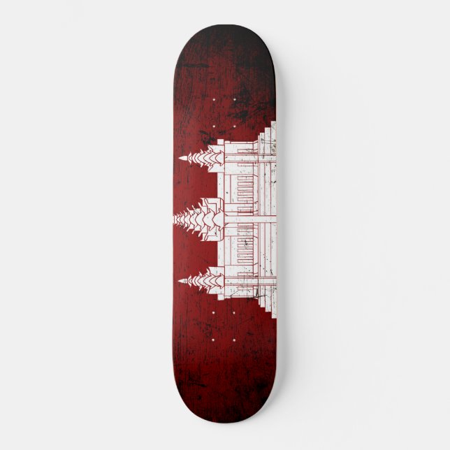 Skate Bandeira preta de Cambodia do Grunge (Frente)