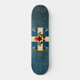 Skate Bandeira Quebeque antiga Carrilhão Sacré-Cœur