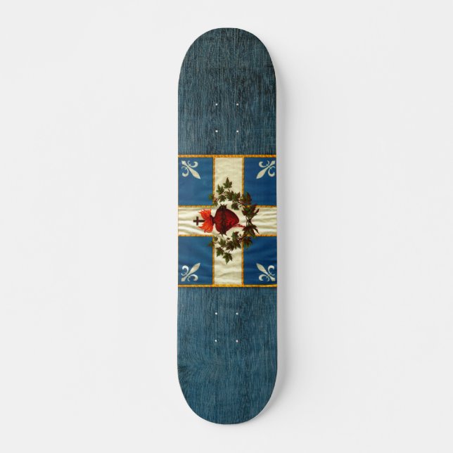 Skate Bandeira Quebeque antiga Carrilhão Sacré-Cœur (Frente)