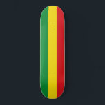 Skate Bandeira Rastafarian Rasta Etiópia<br><div class="desc">As cores vermelha, verde e amarela representam a bandeira do Rastafarianismo, mas são também uma bandeira da Etiópia. Aqui está um presente rasta de alta qualidade e um design excelente para todos os rastafarianos. Visite nossa loja para encontrar presentes mais legal no rasta e outras ideias de presentes no mundo....</div>