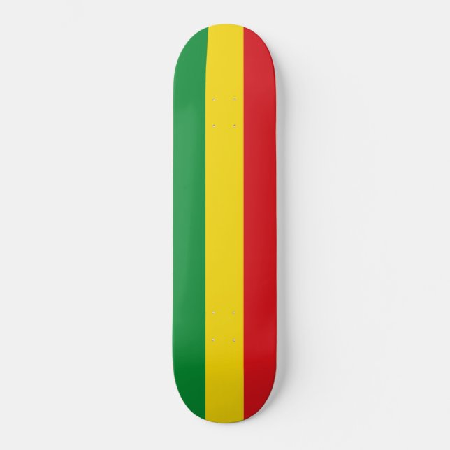 Skate Bandeira Rastafarian Rasta Etiópia (Frente)
