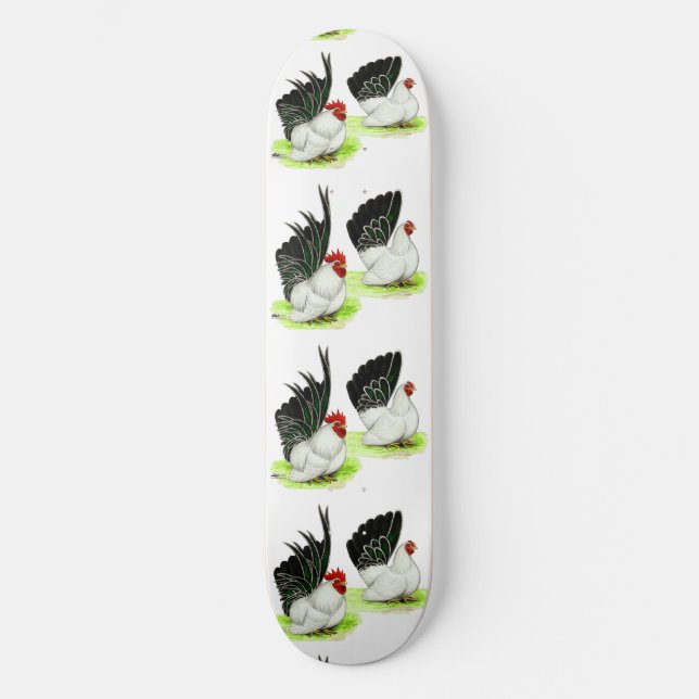 Skate Bantams brancos pretos japoneses (Frente)