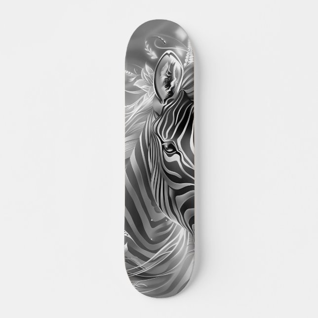 Skate Beautiful Fantasy Gray Scale Zebra (Frente)