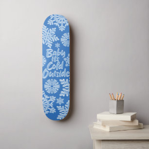 Skate Bebê é flocos de neve congelados azuis gelados d