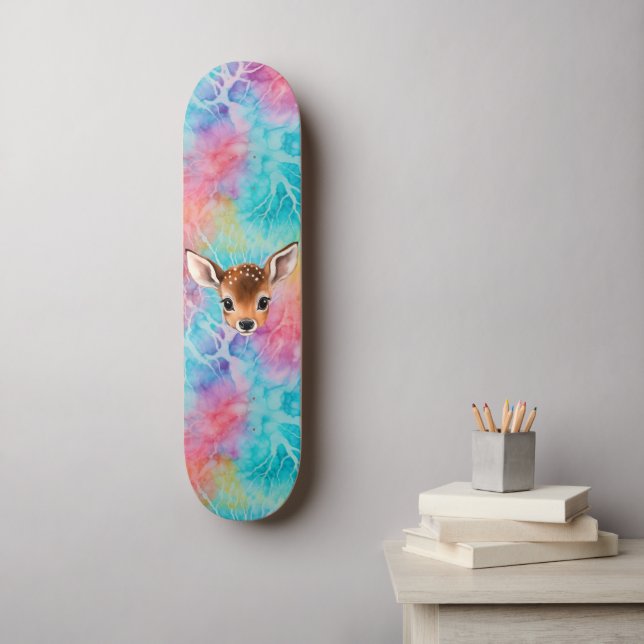 Skate Bebê Veado Espiando Garrafa de Água (Arte de parede)