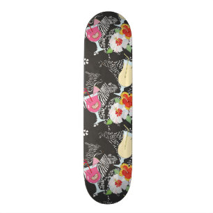 Skate Bebidas tropicais com animais
