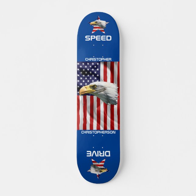 Skate Bela Águia, A Bandeira Americana, Patriótica (Frente)